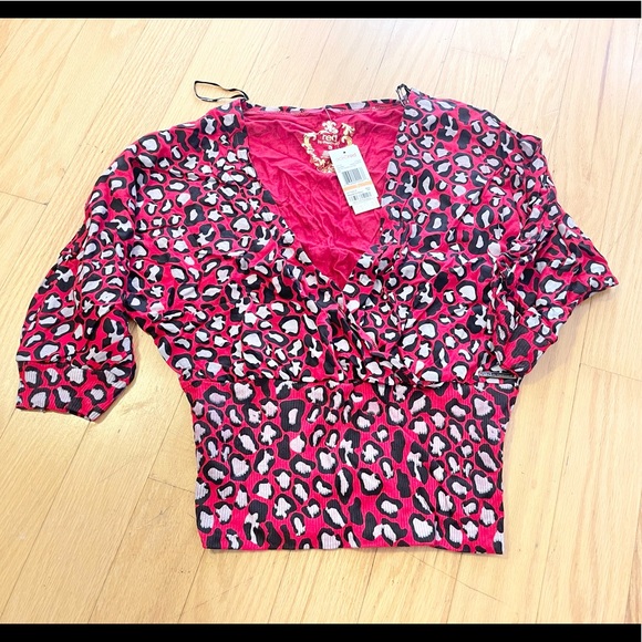 Red by Marc Ecko Red Cheetah Blouse - Picture 3 of 15